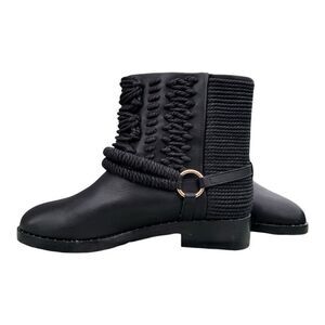 IVY KIRZHNER NWOB Leather Bond Engineer mid top boots in Black Size 9